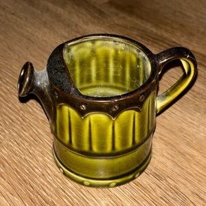 Vintage Creamer Set Green Pitcher Cow Creamer Farmhouse Decor Mini Pitchers AM